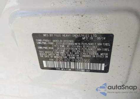 2015 Subaru Forester 2.5I Premium from USA, damaged, VIN JF2SJADC7FH461966